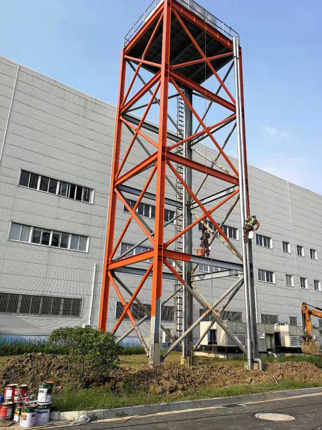 工厂消防水塔钢结构防腐
